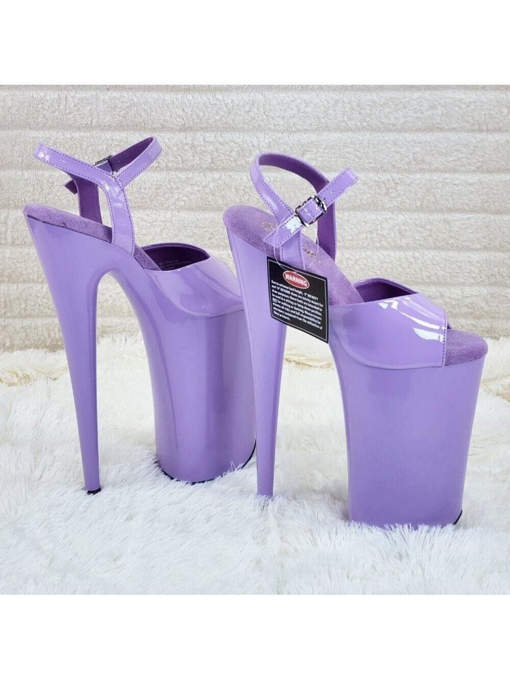 Lilac Purple Beyond Platform 10" High Heels Ankle Strap Shoes Restocked